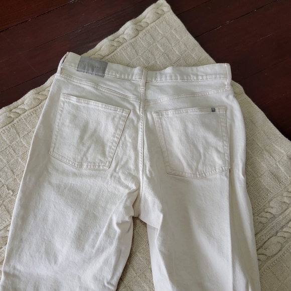 Everlane The Original Cheeky Jean size 32 Ankle Organic Cotton Ecru Ivory - Picture 10 of 12